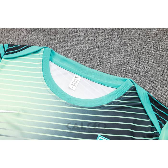 Tuta da Track Corea del Sud Manica Corta 2024-2025 Verde - Pantaloncini
